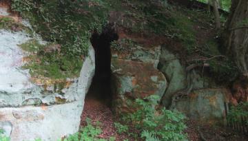 Der Hohlweg in Gspannberg an der Rascher Straße ...