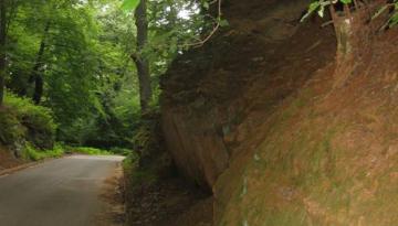 Der Hohlweg in Gspannberg an der Rascher Straße ...