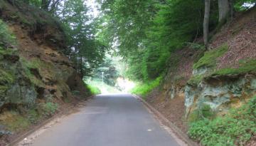 Der Hohlweg in Gspannberg an der Rascher Straße ...