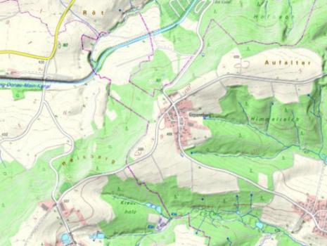 Historische Ortshinweise über Gspannberg unter Topographia Franconiae