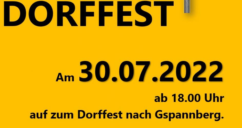 Dorffest am Samstag, den 30.07.2022 